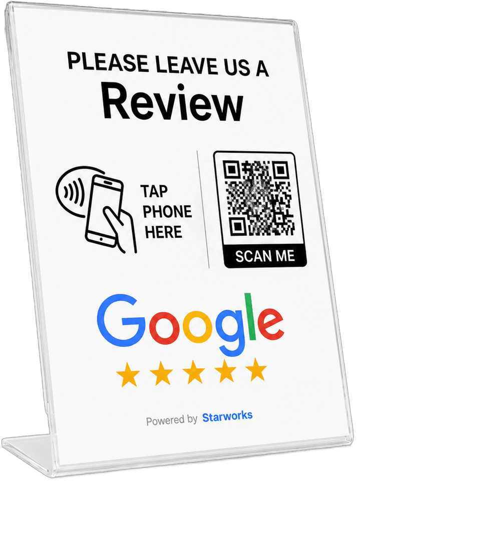 Starworks Tap-to-Review NFC counter stand